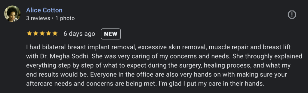 Breast Implants Removal NYC reviews